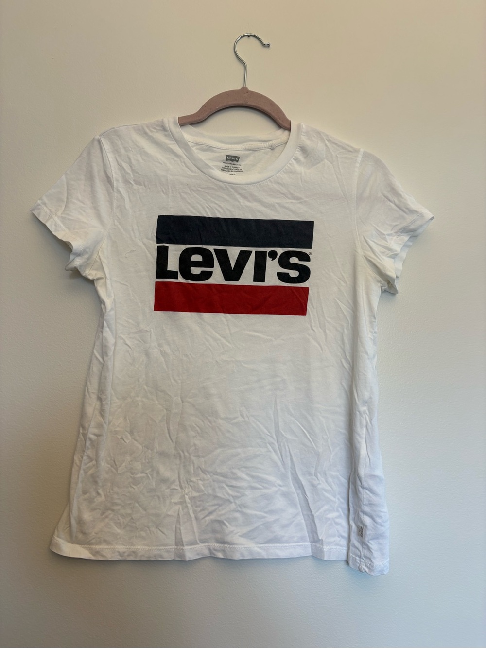 2, Levi's Women's White Logo Tee and Black Logo Tee